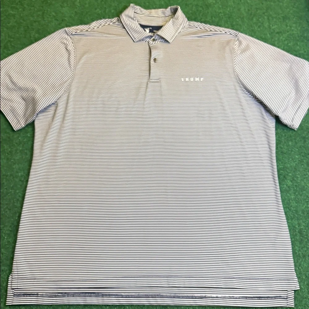 Fairway & Greene Tech Trump National Polo (Black & White Striped / Size XXL) - Picture 4 of 6